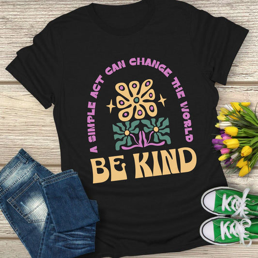 Be kind floral t-shirt.