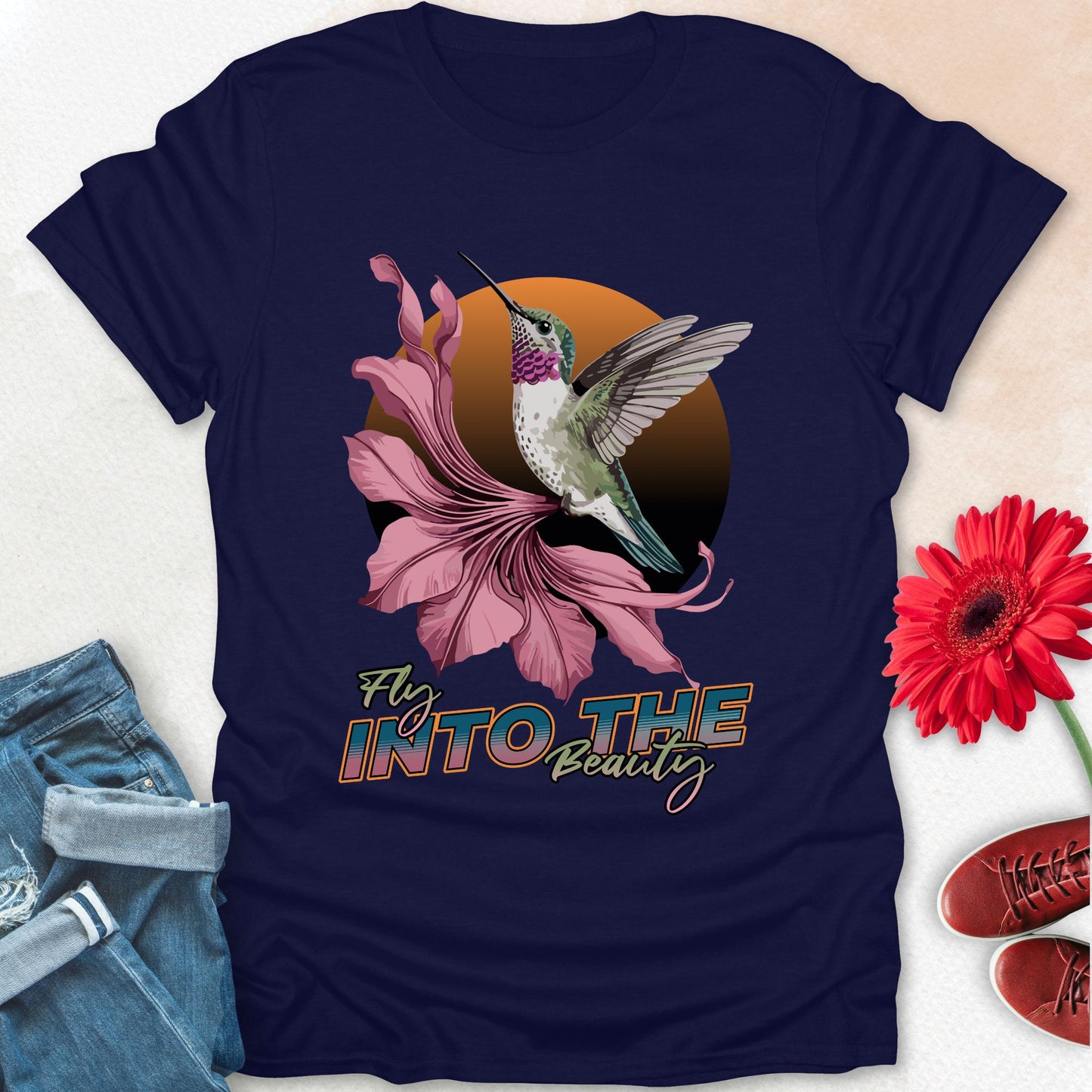 Fly into the beauty t-shirt.