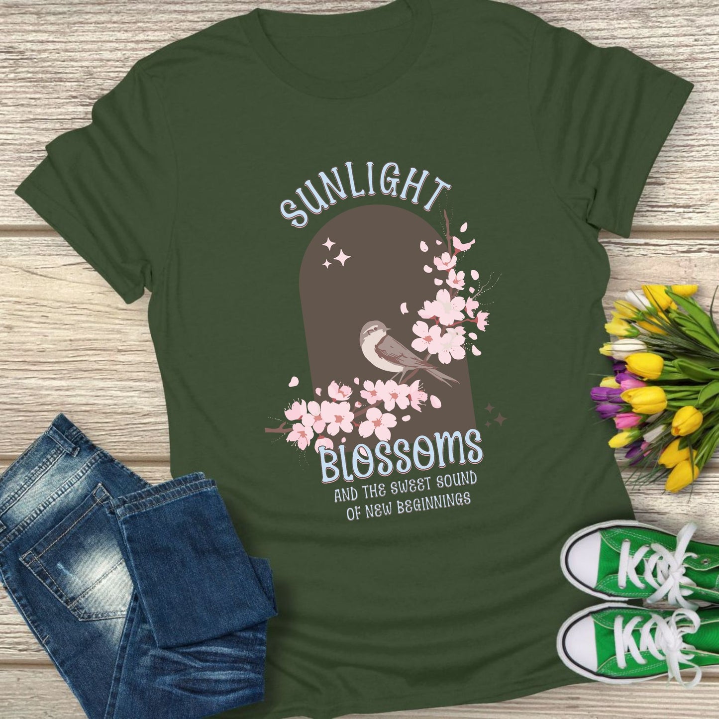Sunlight Blossoms t-shirt.