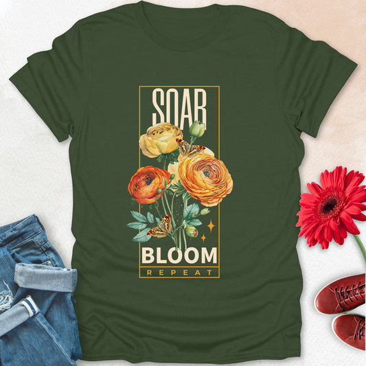 Soar, Boom , Repeat t-shirt.