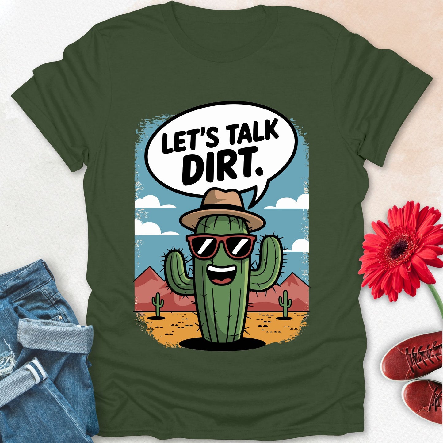 Let's talk dirt t-shirt.