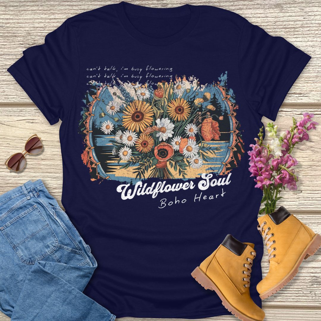 Wildflower soul boho heart T-shirt.