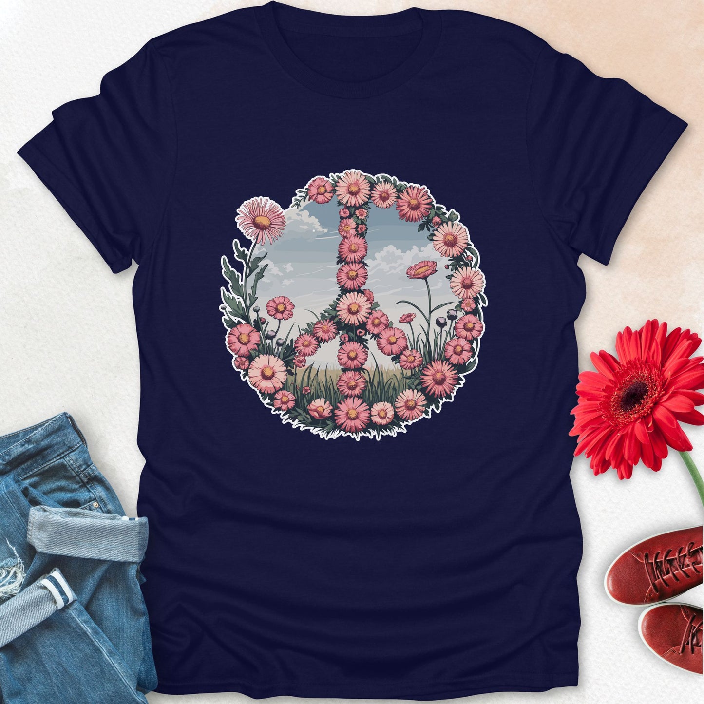 Peace blooms t-shirt.