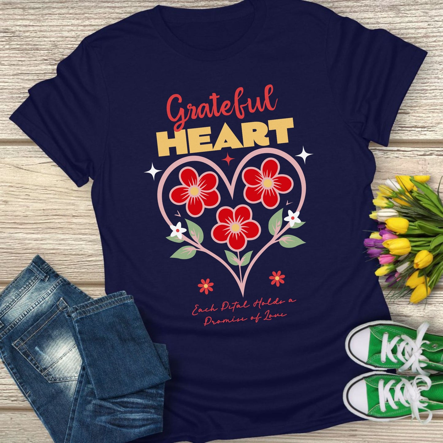 Grateful heart t-shirt.