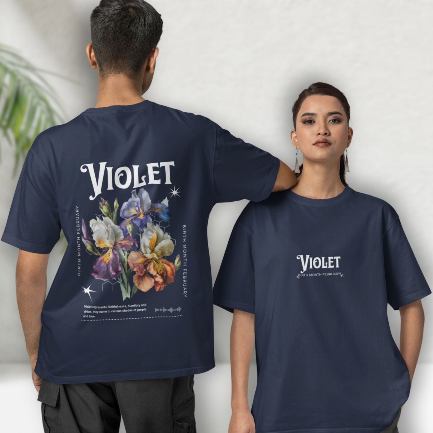 Violet, birth month february flower T-shirt