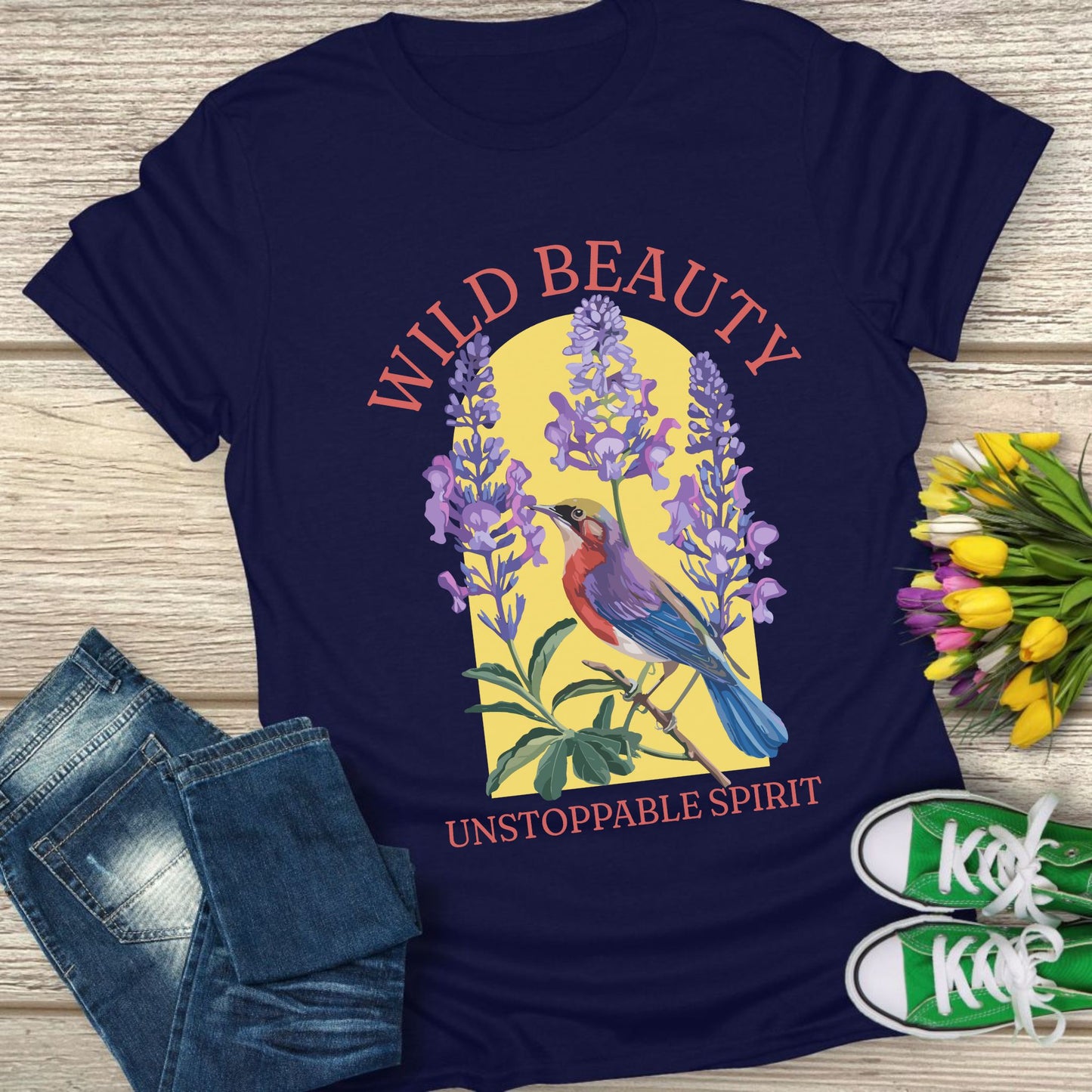 Wild beauty, unstoppable spirit t-shirt.