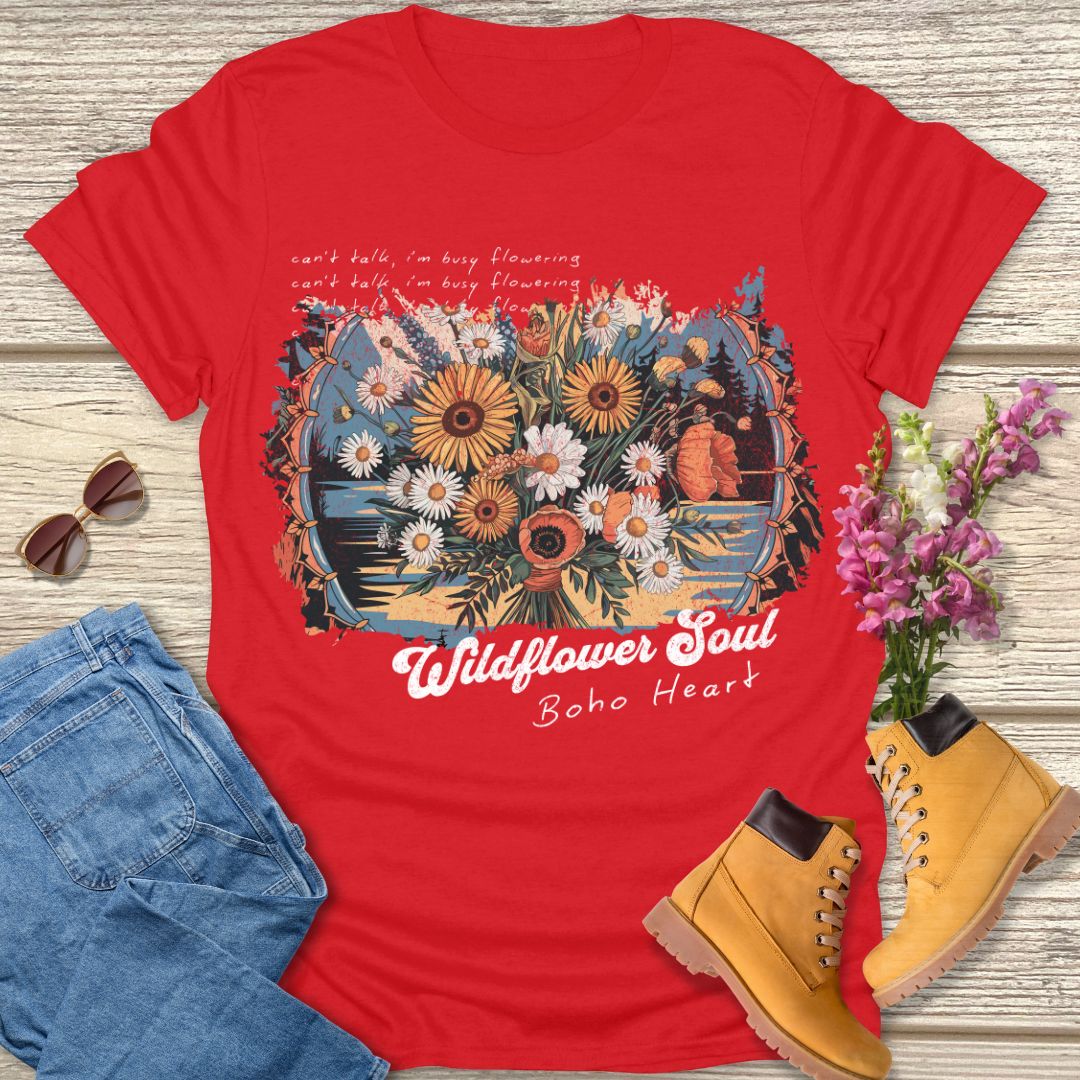 Wildflower soul boho heart T-shirt.