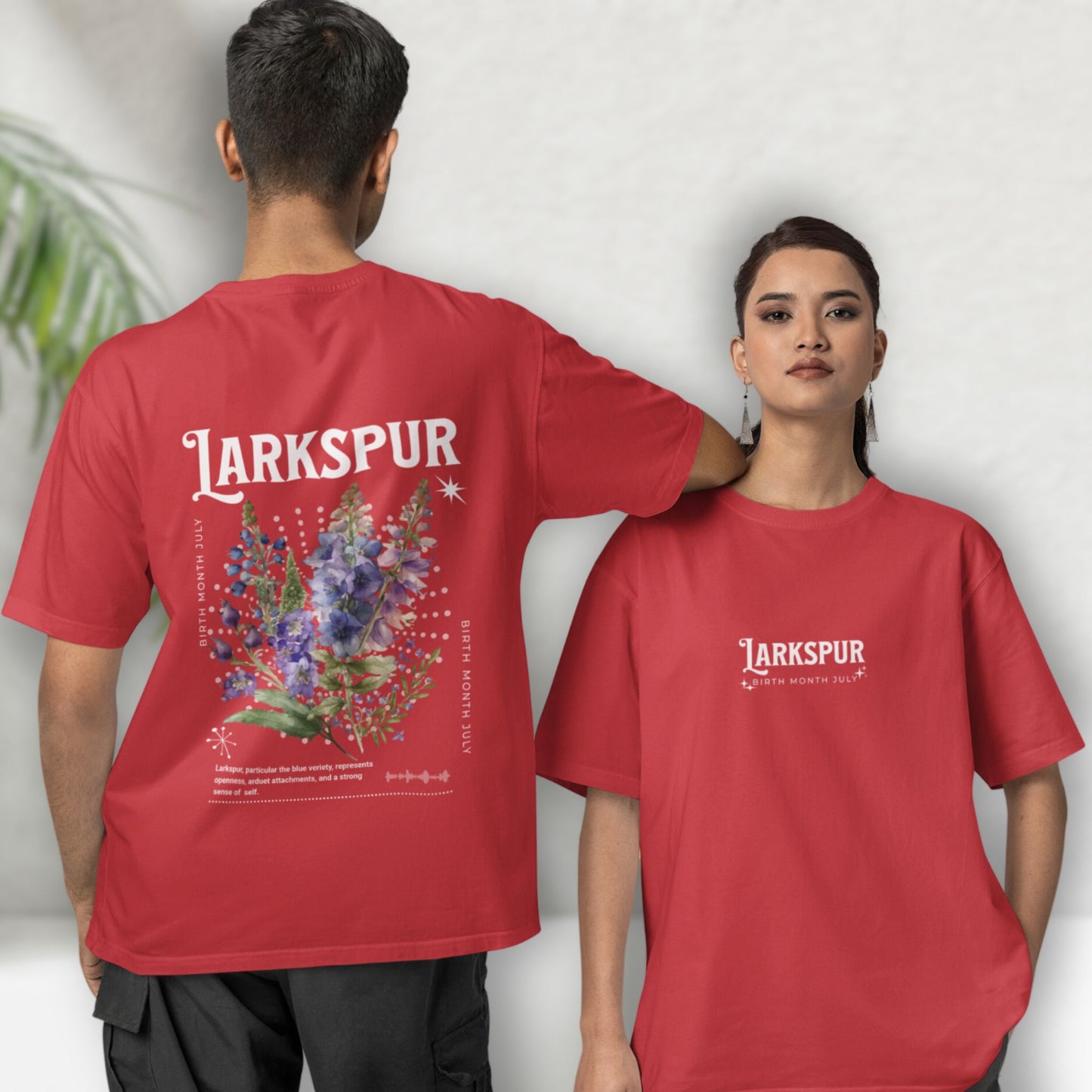 Larkspur, birth month july flower T-shirt