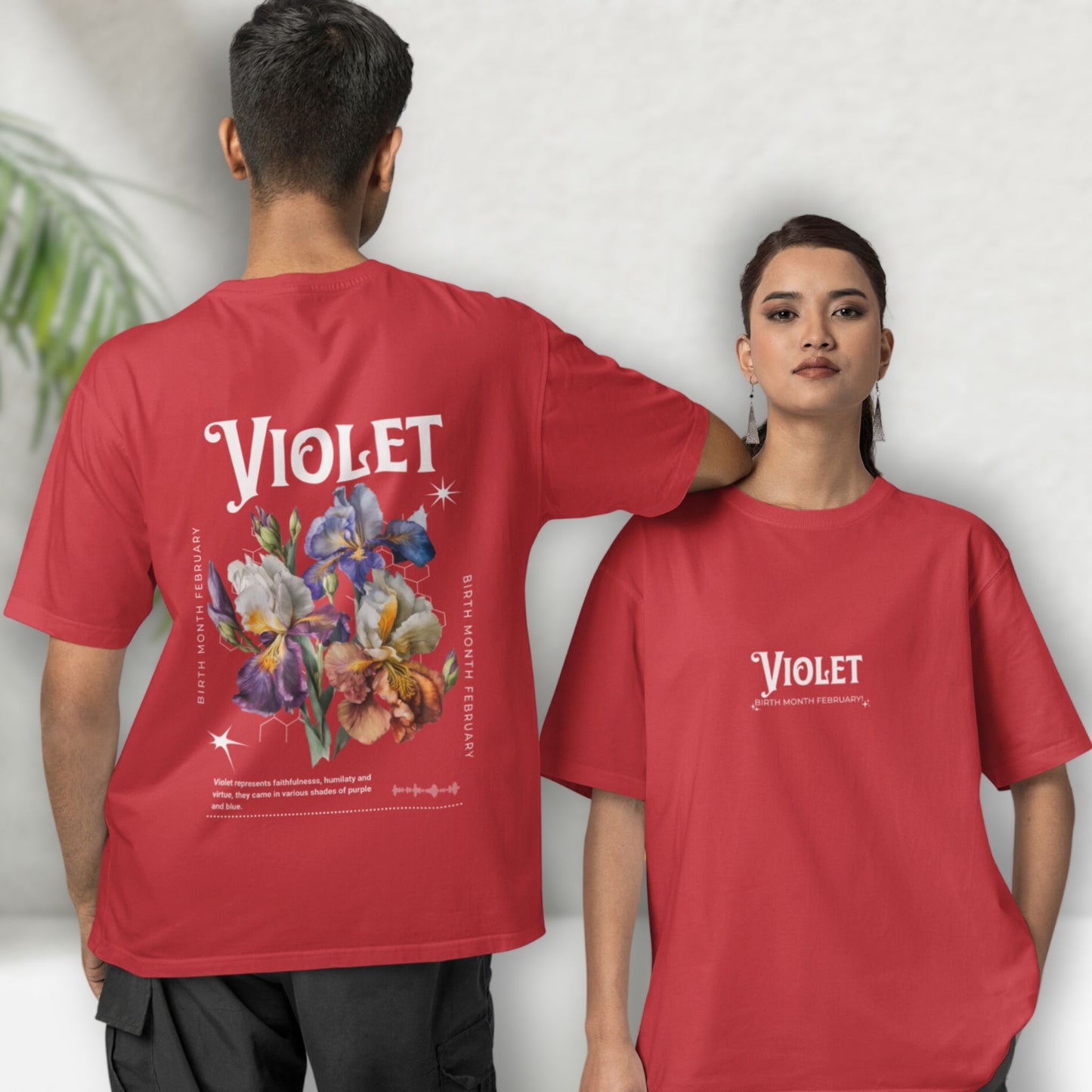 Violet, birth month february flower T-shirt