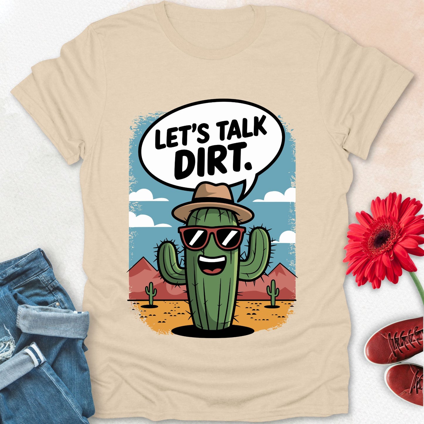 Let's talk dirt t-shirt.