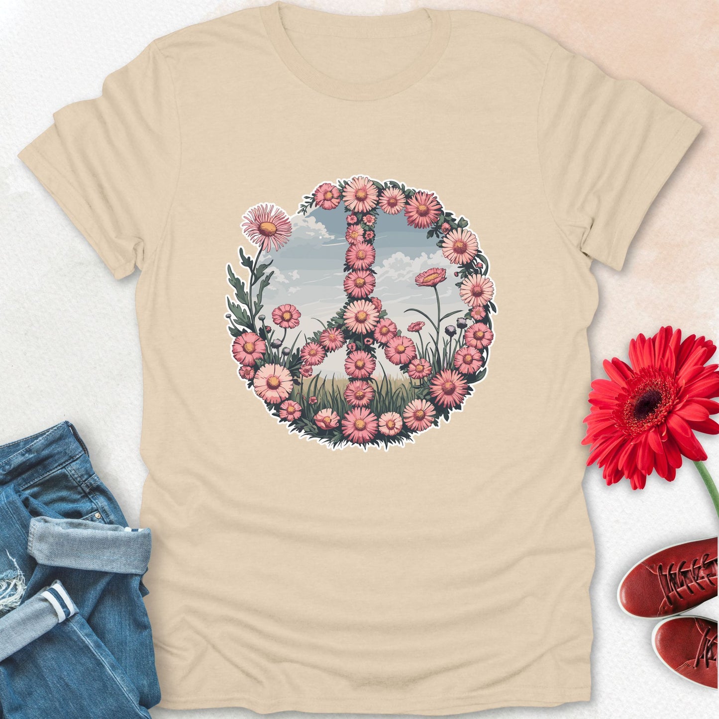 Peace blooms t-shirt.