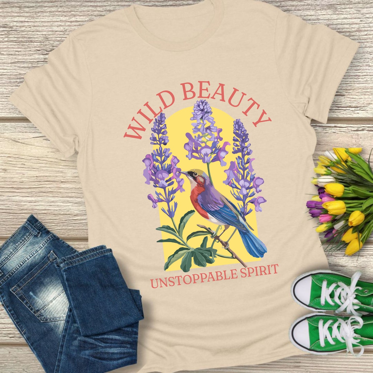 Wild beauty, unstoppable spirit t-shirt.