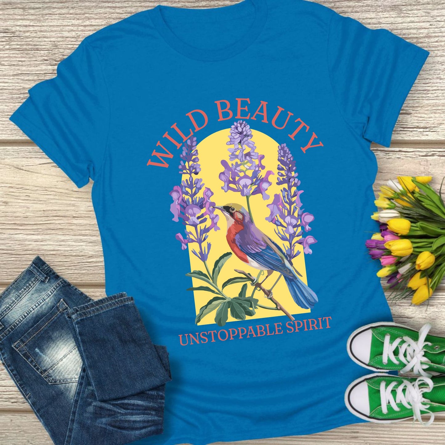 Wild beauty, unstoppable spirit t-shirt.