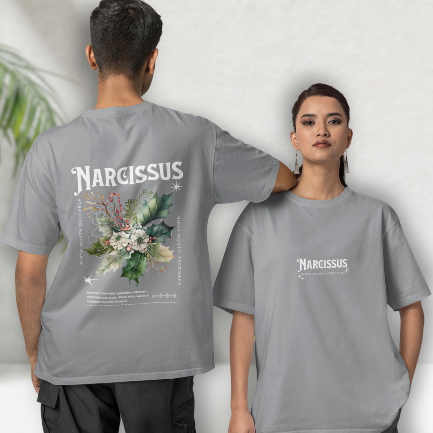 Narcissus, birth month December flower T-shirt