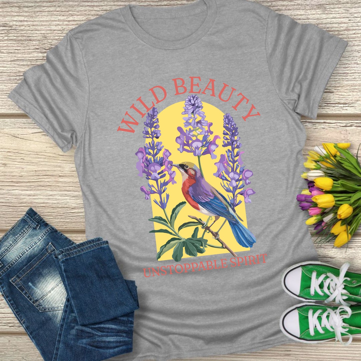 Wild beauty, unstoppable spirit t-shirt.
