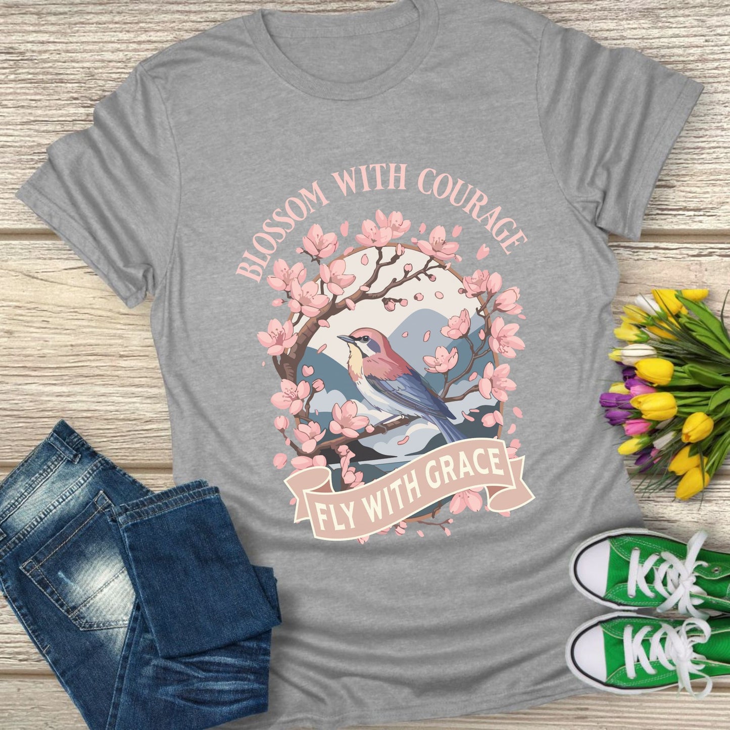 Blossom with courage t-shirt.
