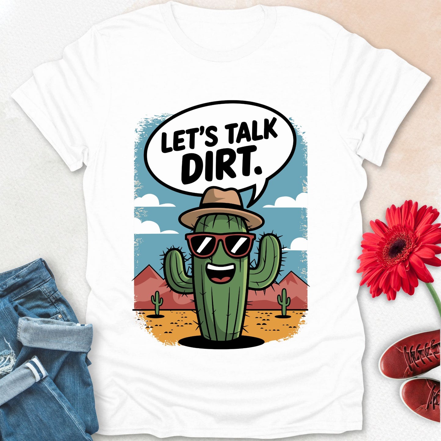 Let's talk dirt t-shirt.