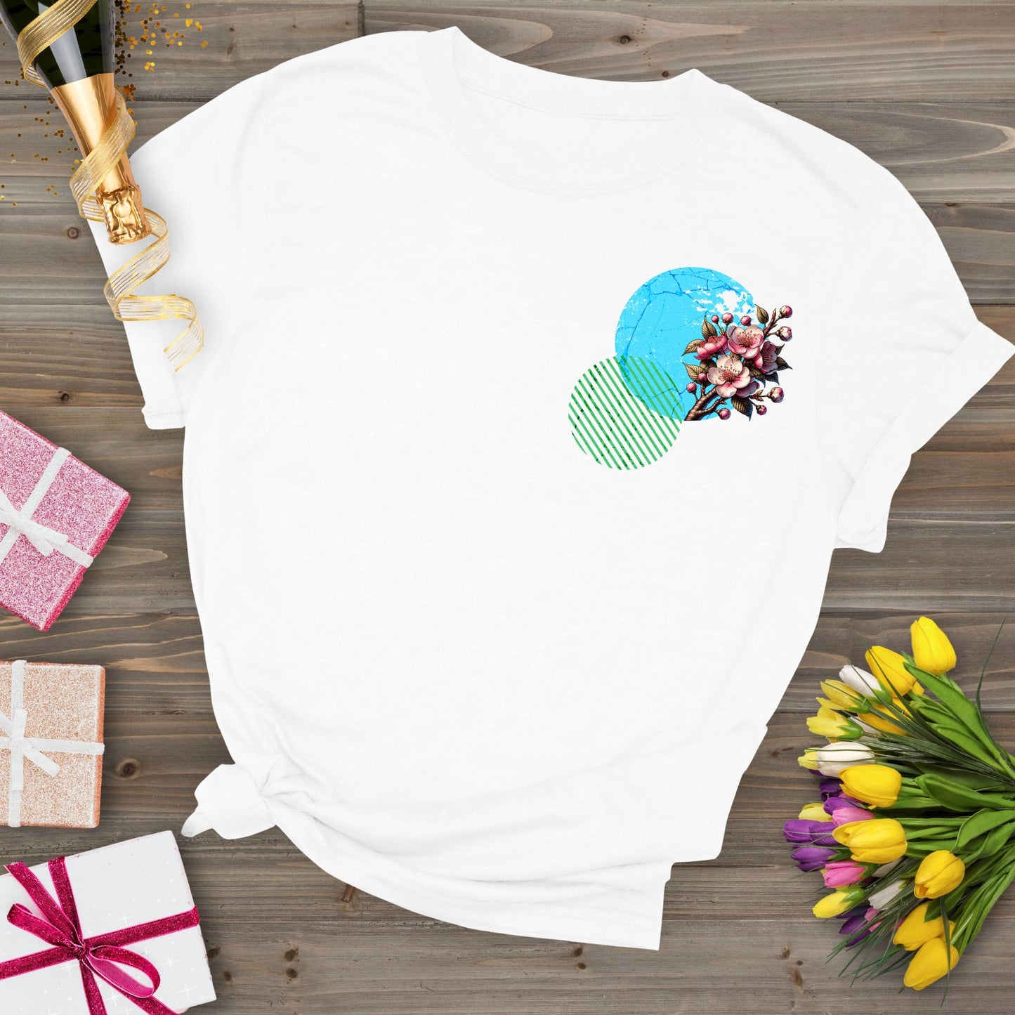 The Hawthorn, birth month May flower T-shirt.